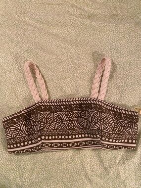 Braided Strap Tribal Print Top VTG NWT vintage